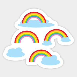 Rainbows and clouds Sticker